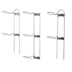 Knape & Vogt John Sterling Garage Sports Ball Rack, 7-ball capacity, alloy steel silver, 63-1/8"